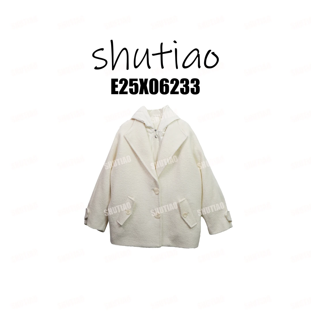 【SHUTIAO】2025冬季：新款小众设计款两件套羽绒服E25X06233