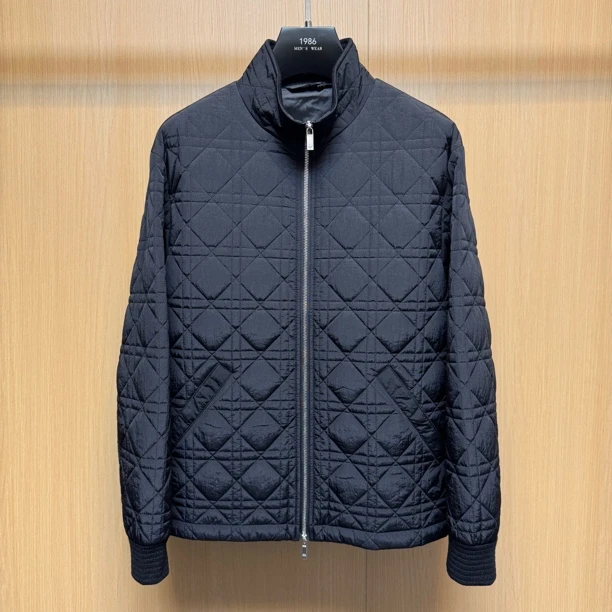 【菱形格棉服】男士新款5181立领时尚百搭薄棉服