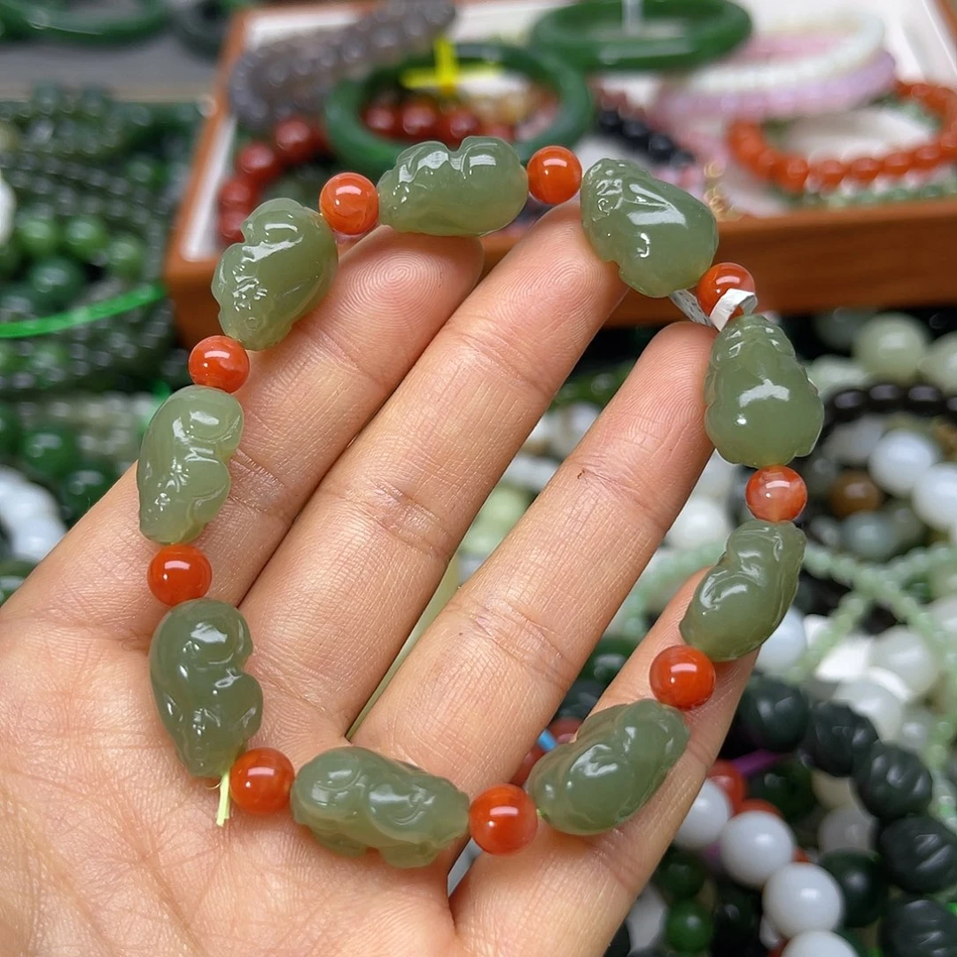 和田玉未镶嵌手链