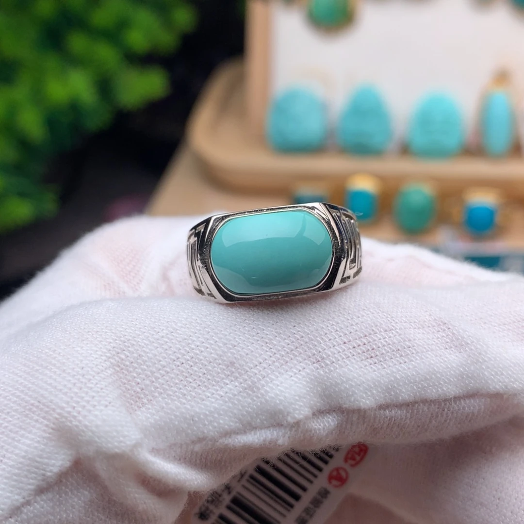 绿松石珠宝奇石银S925镶嵌