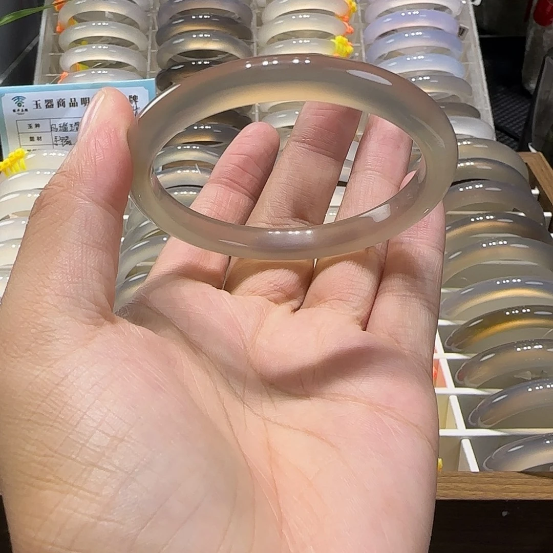 手镯玛瑙/玉髓未镶嵌56灰金