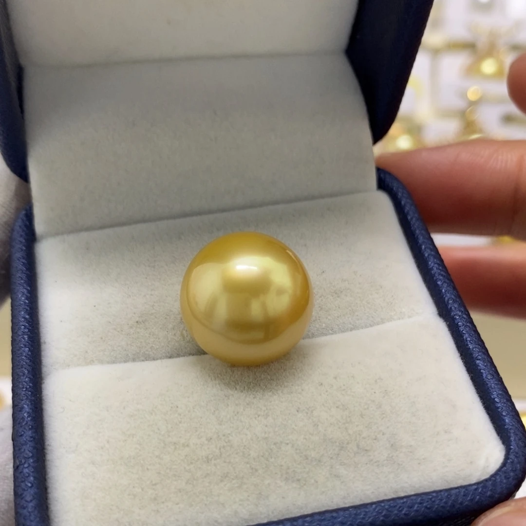 海水珍珠裸珠15mm南洋金珠裸珠