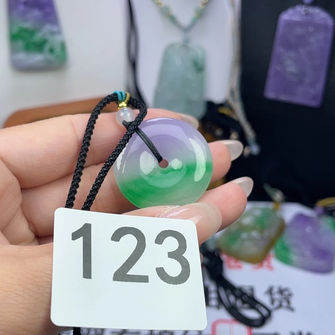 翡翠未镶嵌吊坠(赠链)