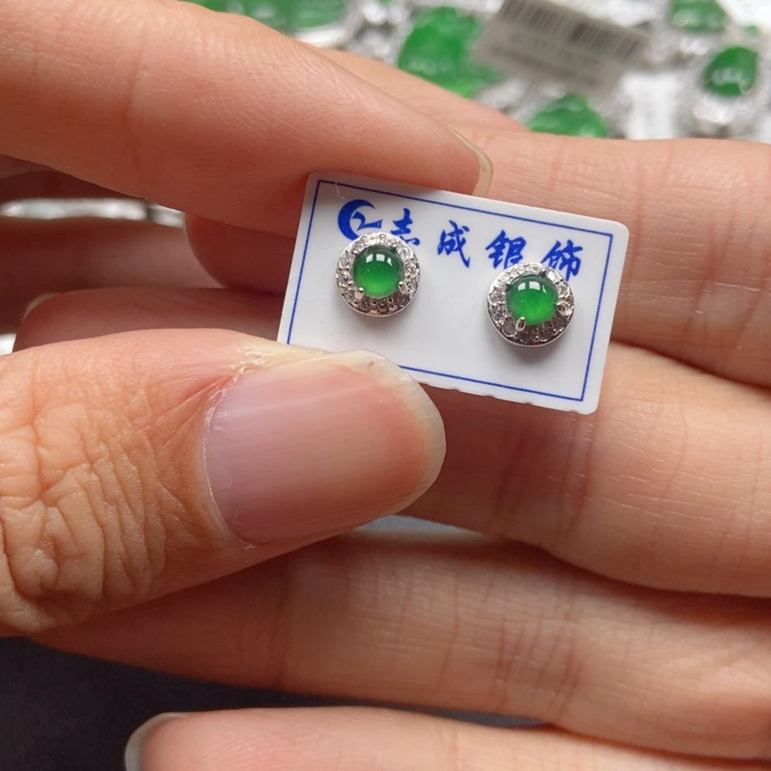 翡翠银S925镶嵌颈饰