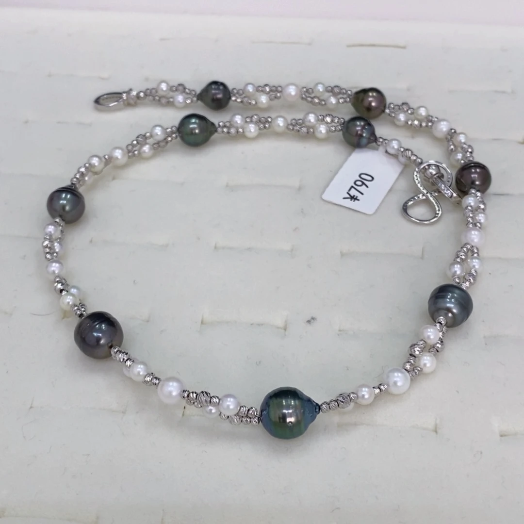 未镶嵌颈饰海水珍珠清**雾大溪地项链不退不换忙