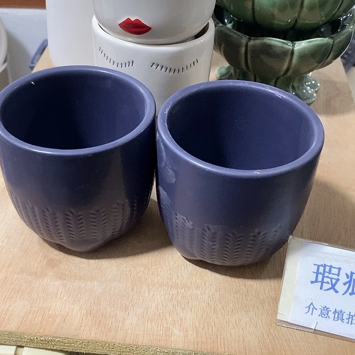 紫砂花盆多肉植物盆瑕疵有孔