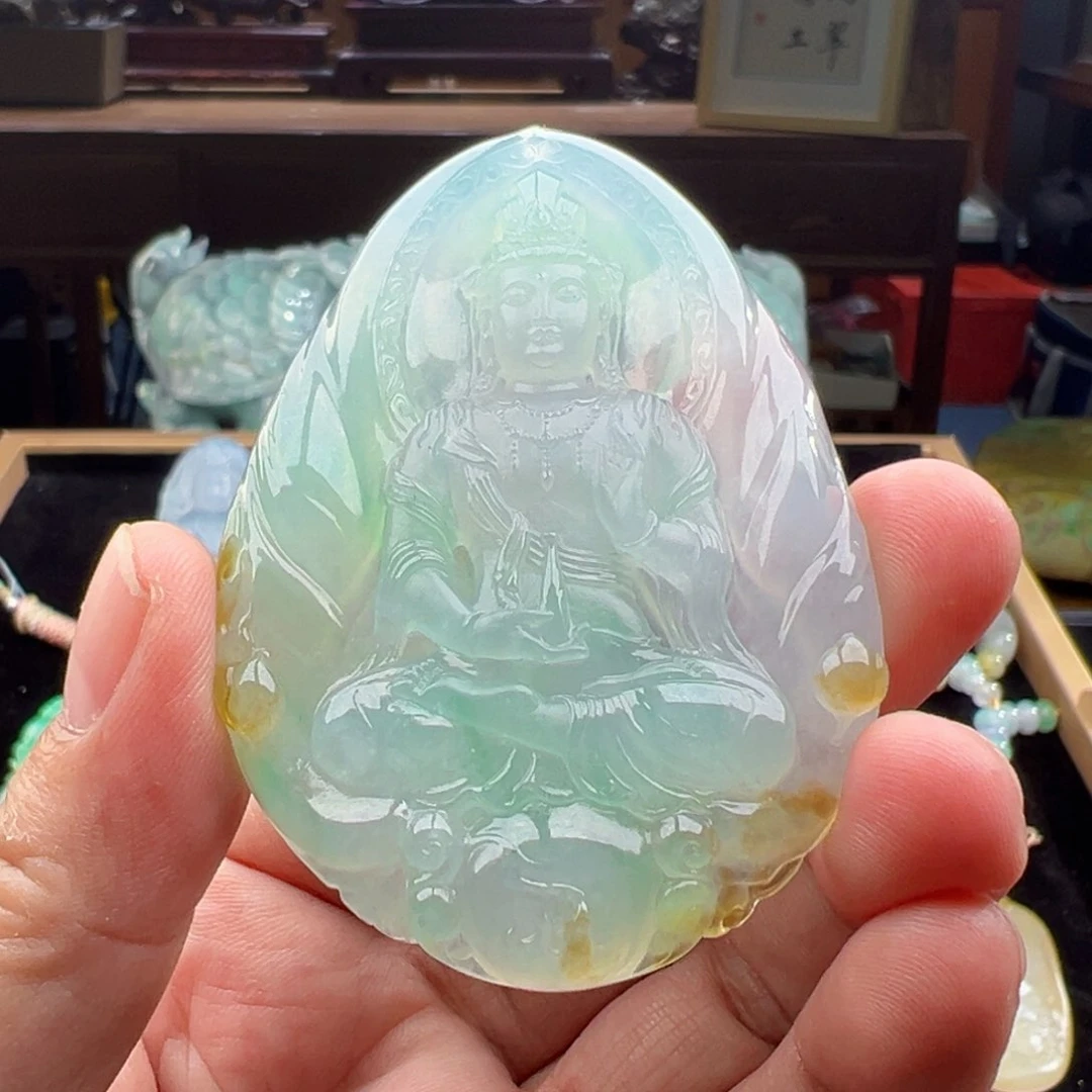 颈饰未镶嵌翡翠M****t天然缅甸翡翠吊坠
