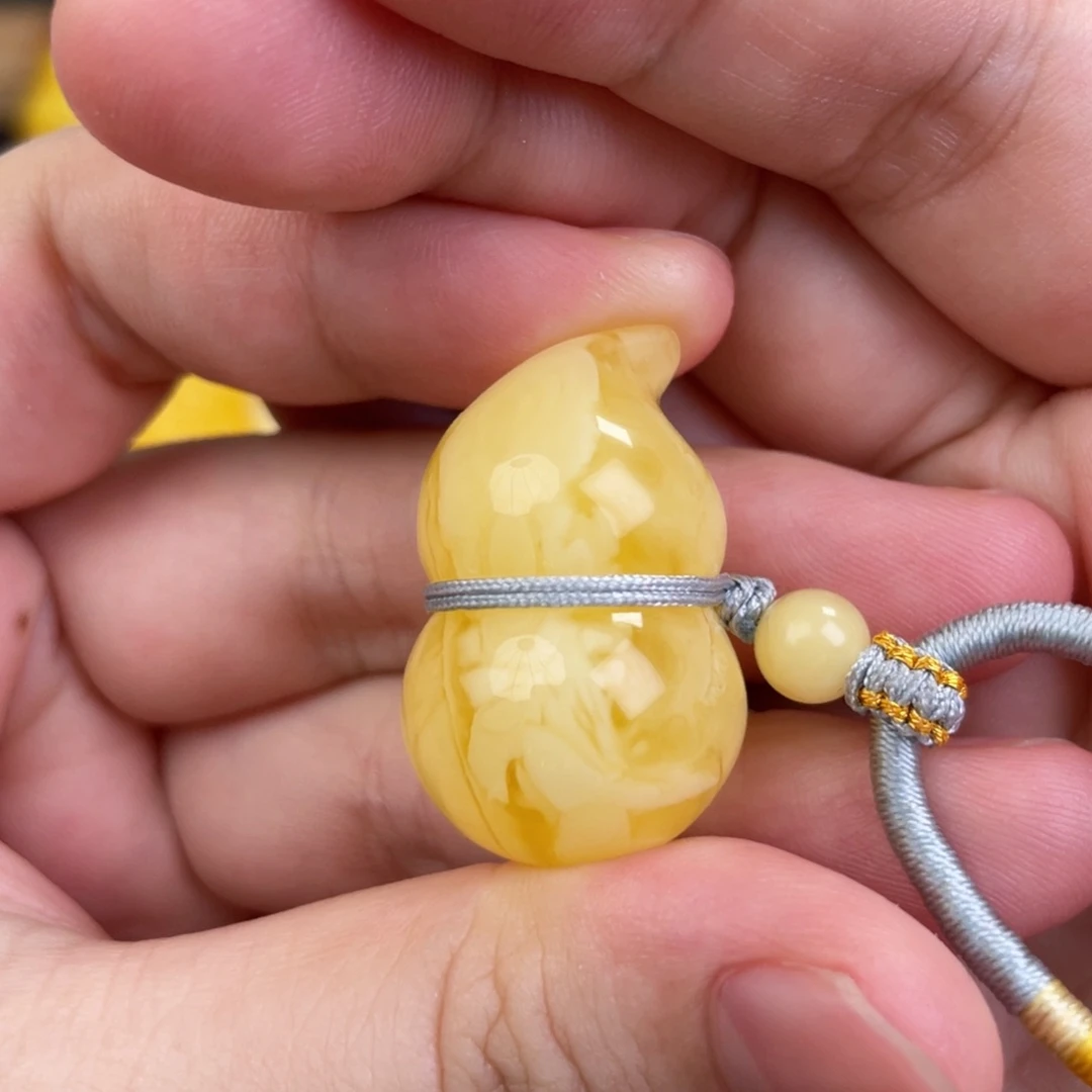 蜜蜡毛衣链未镶嵌蜜蜡