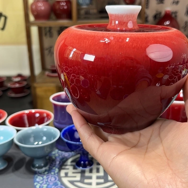 景德镇陶瓷浅行窑大苹果尊粘底福利