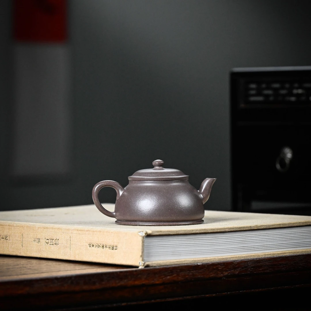 【天青·笠翁壶】宜兴原矿紫砂天青精工制作笠翁