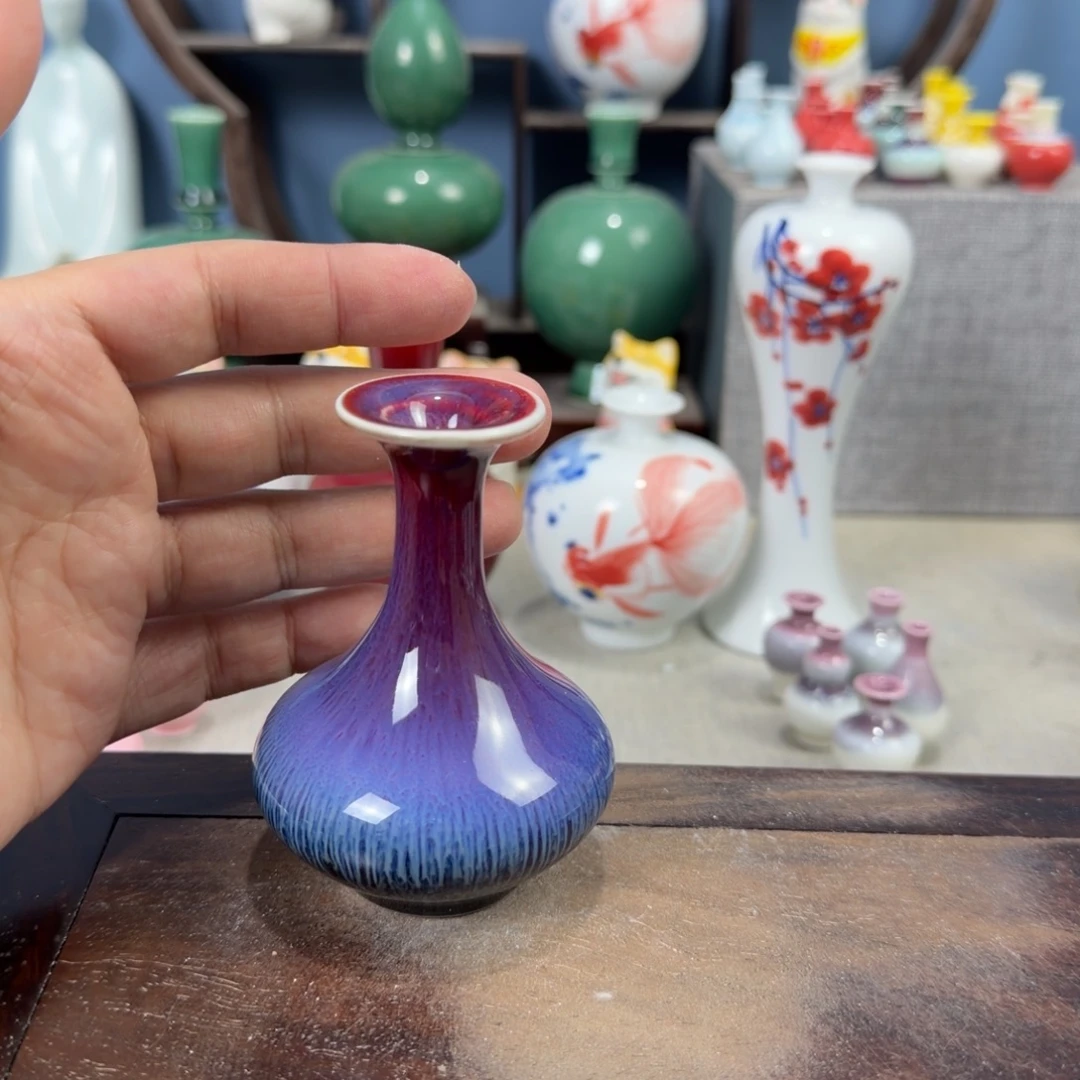 陶瓷手工小花器摆件