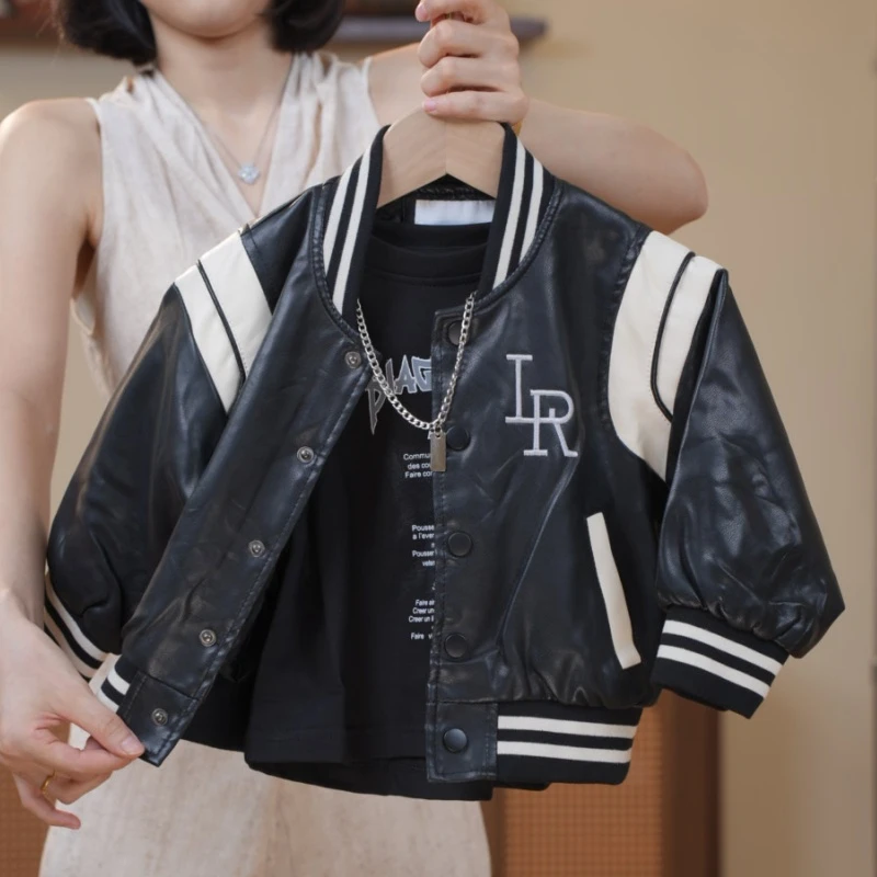 夹克/皮衣休闲秋冬韩版时尚儿童洋气柔软帅气（两件套）女大童