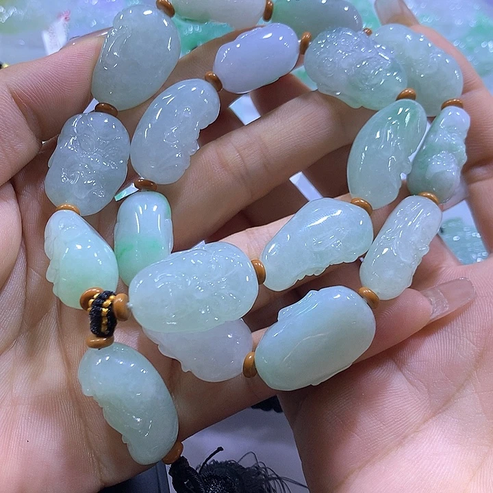 颈饰未镶嵌翡翠天然翡翠A货手串