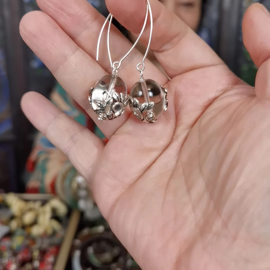 未镶嵌耳饰水晶多样性发货