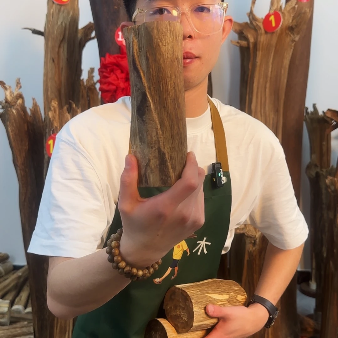 沉香摆件天然沉香原木摆件➕底座