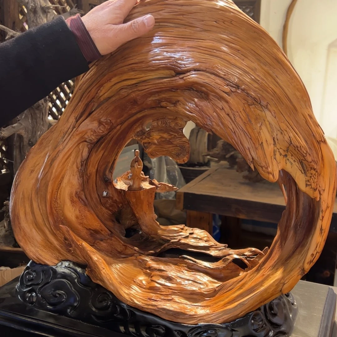 狼***腾崖柏太行崖柏摆件