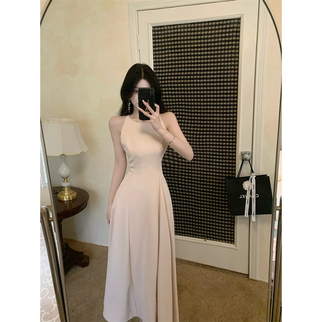 YY繁花立体裁剪气质连衣裙女夏中长款超大摆a字裙长裙333