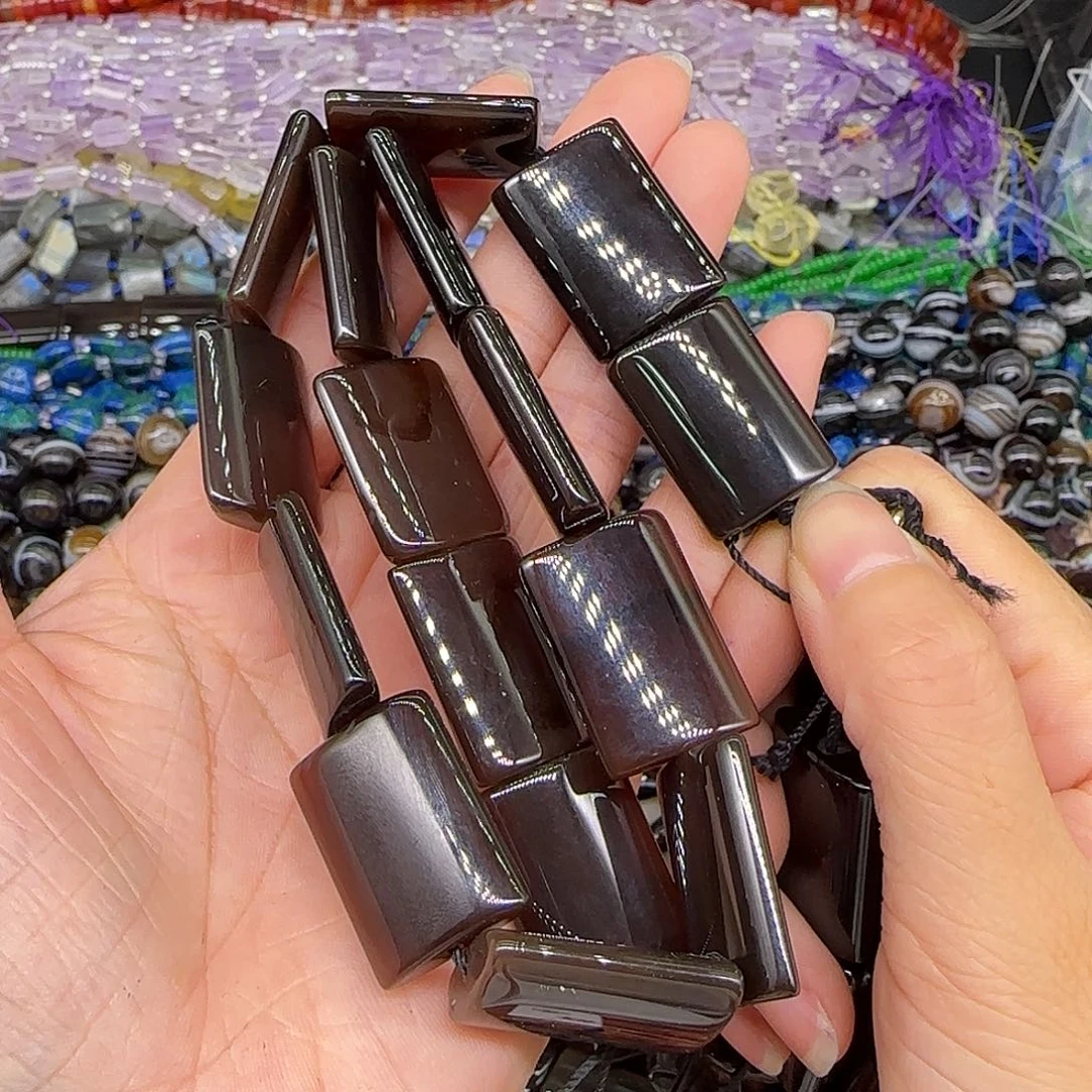 玛瑙/玉髓合金珠宝半成品糖玛瑙牌子18mm一条