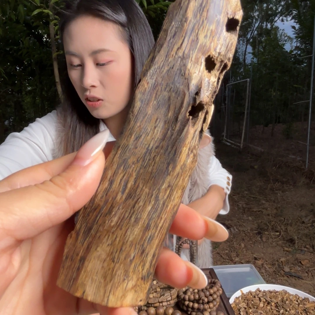 天然虫漏老料熏香品香34克加