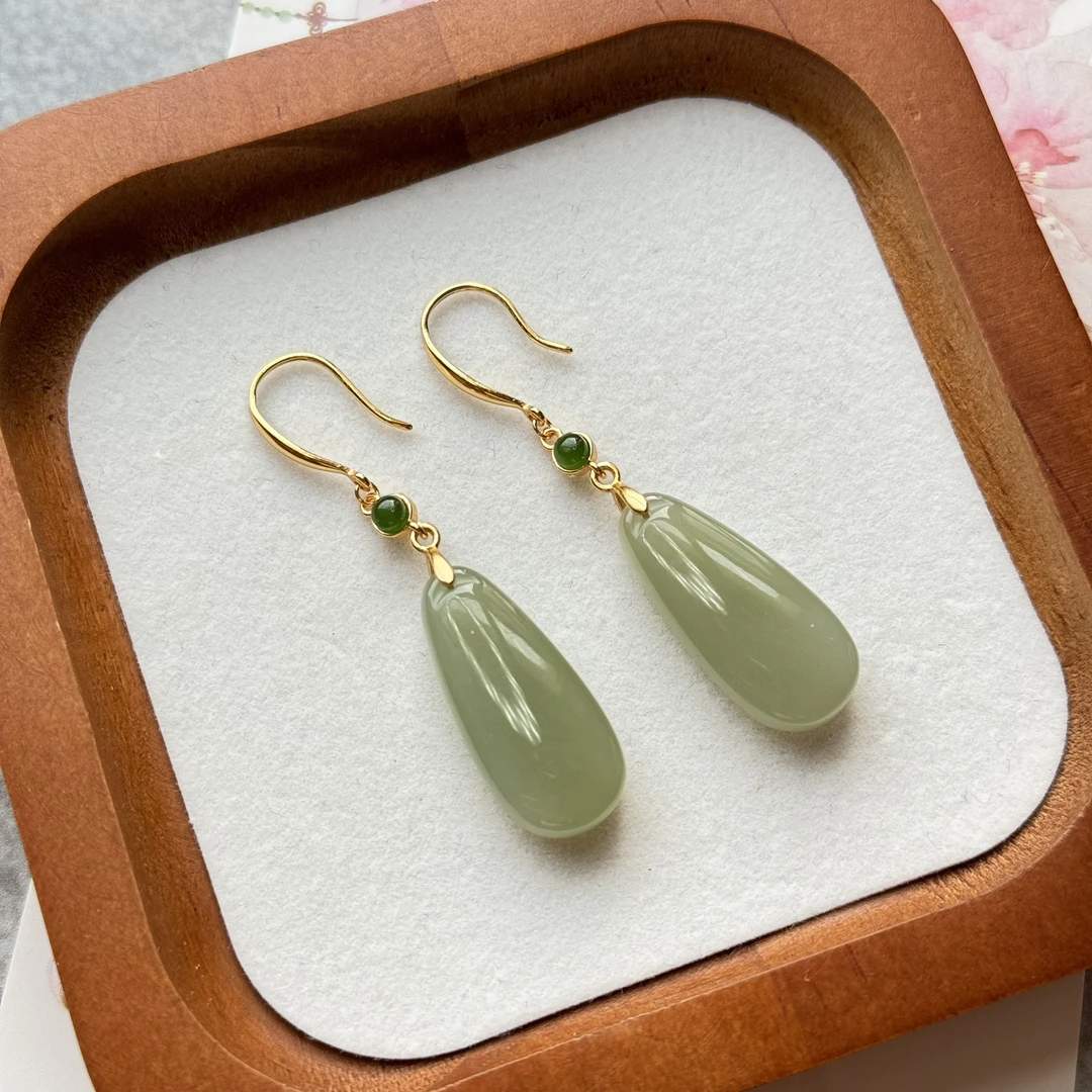 铜合金耳饰 悦己容[耳钉吊坠5.23]复古风日常百搭气质旗袍饰品