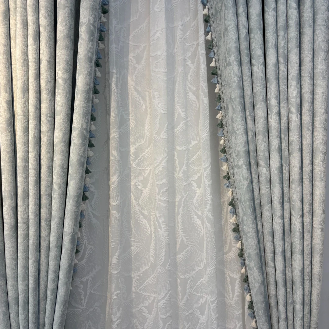 B303唐顿蓝色  高端窗帘