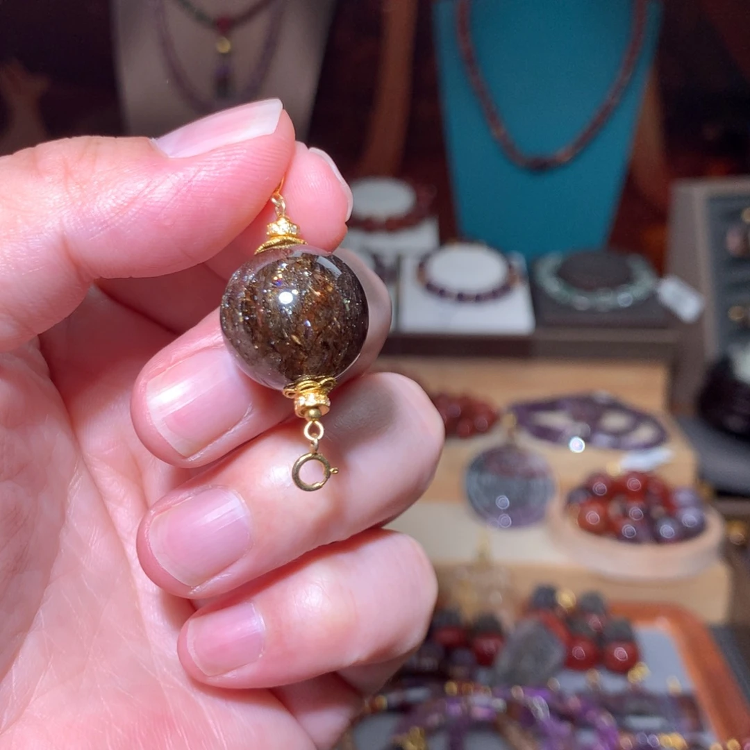 水晶未镶嵌颈饰黑金超七双扣