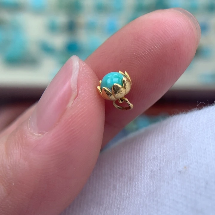 绿松石绿松石配饰18K金镶嵌