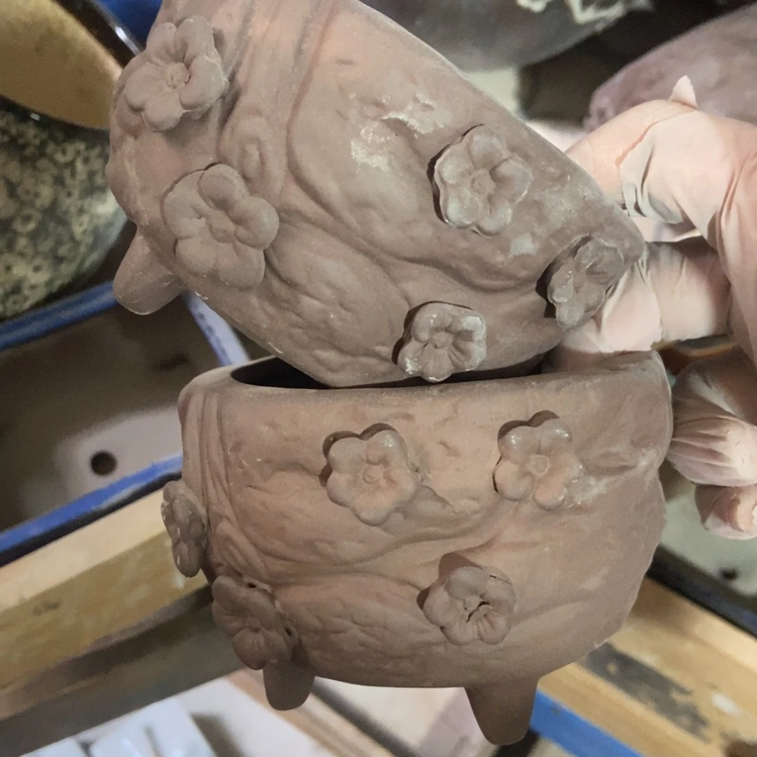 红陶微瑕高温陶瓷花盆