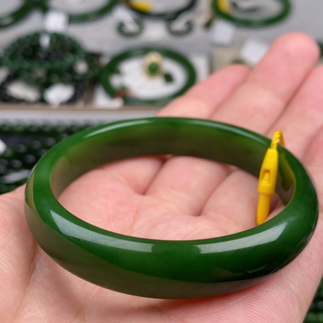 未镶嵌手镯和田玉（碧玉）蓝*