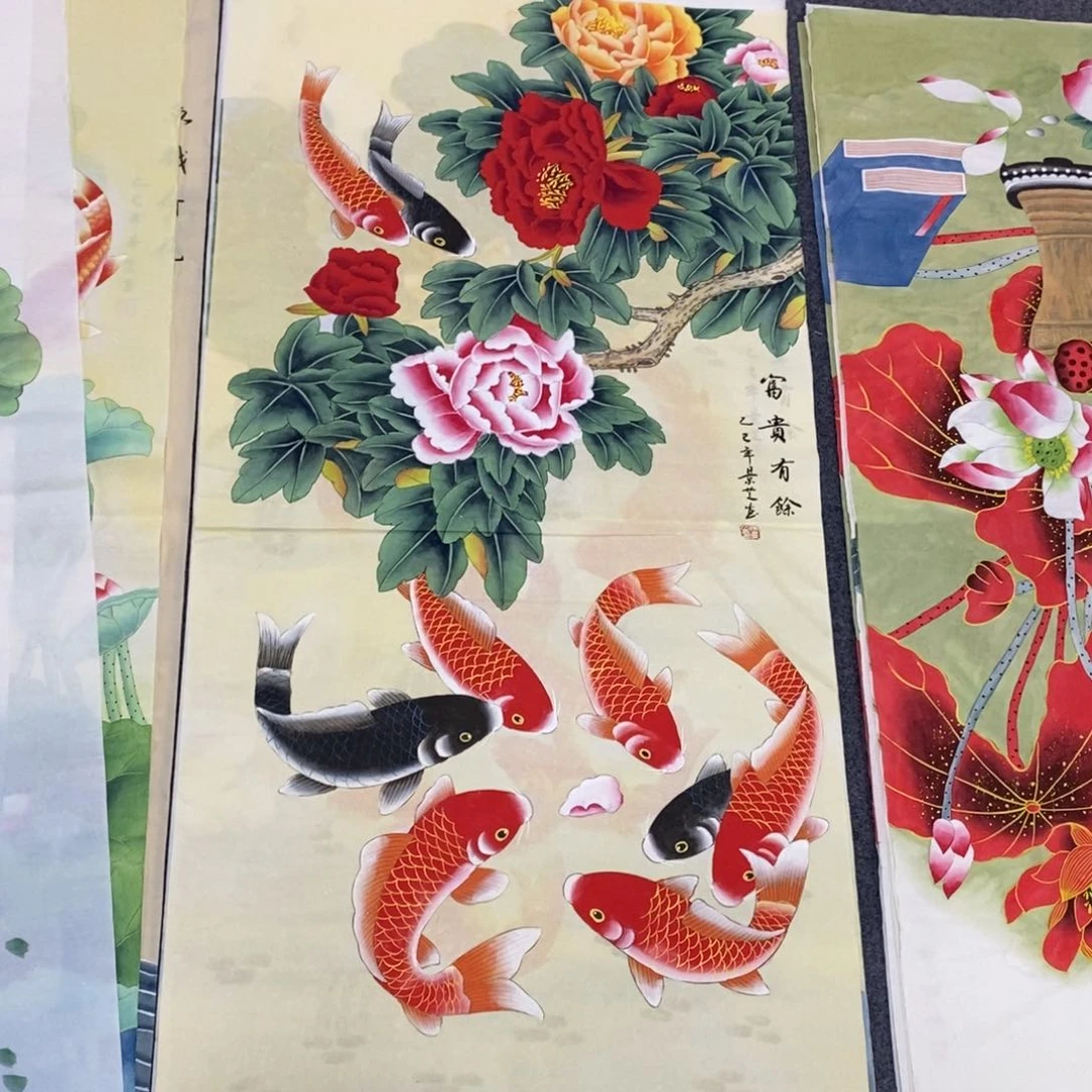 国画尺寸140✖️70四尺精品工笔手绘