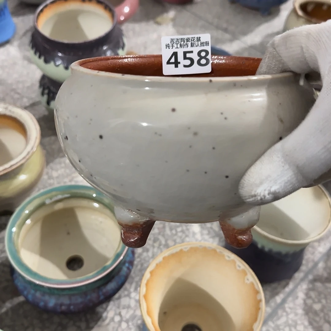 瓷片景德镇手工花盆默认次品