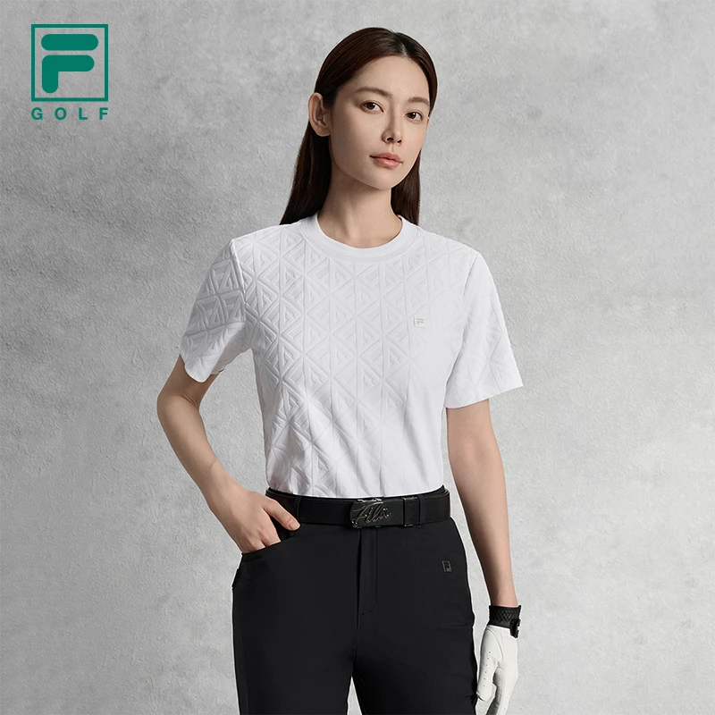 Fila/斐乐女装夏季【弹力舒适户外透气】高尔夫运动短袖A11W535116F