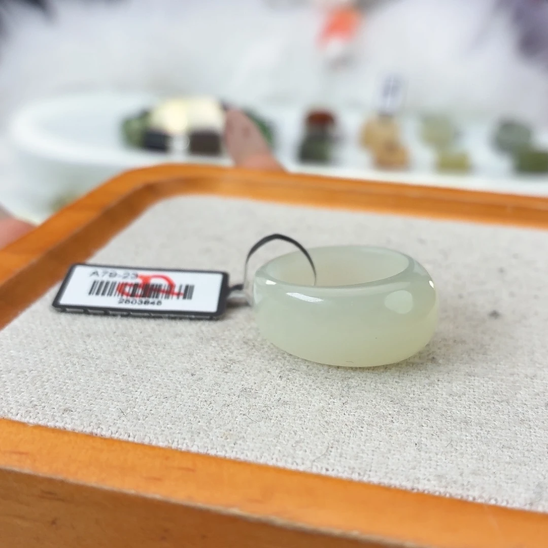 和田玉未镶嵌戒指c112清水馒头18.7不退换