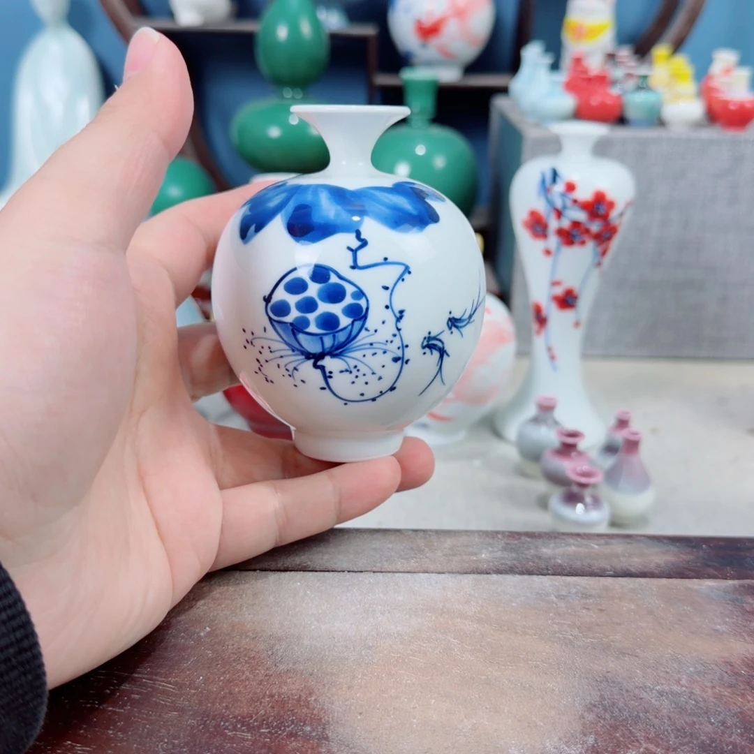 陶瓷手工小花器摆件