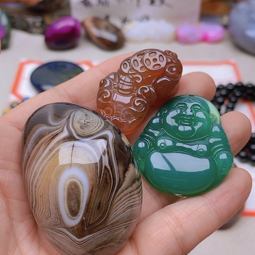 【闪购商品】未镶嵌玛瑙/玉髓珠宝半成品万****8