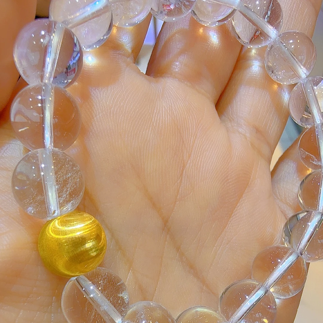 足金猫眼卡10豆豆0.58克好看搭配白水晶