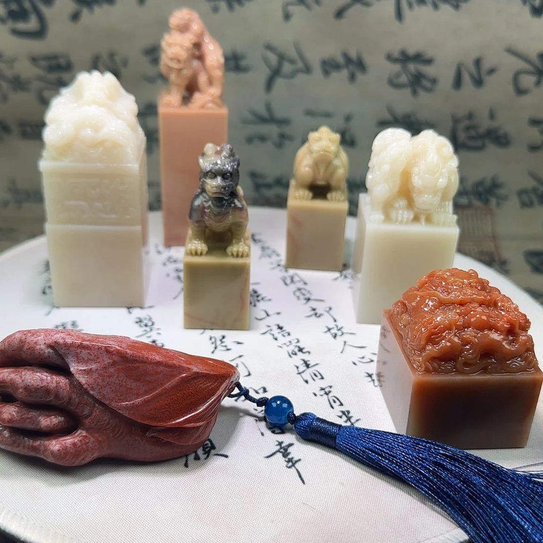 穗***长印石寿山石老挝石保利石瑞兽印章印钮