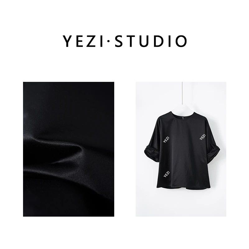 【黑珍珠】老钱风立体卷边袖口休闲宽松经典百搭上衣25216009