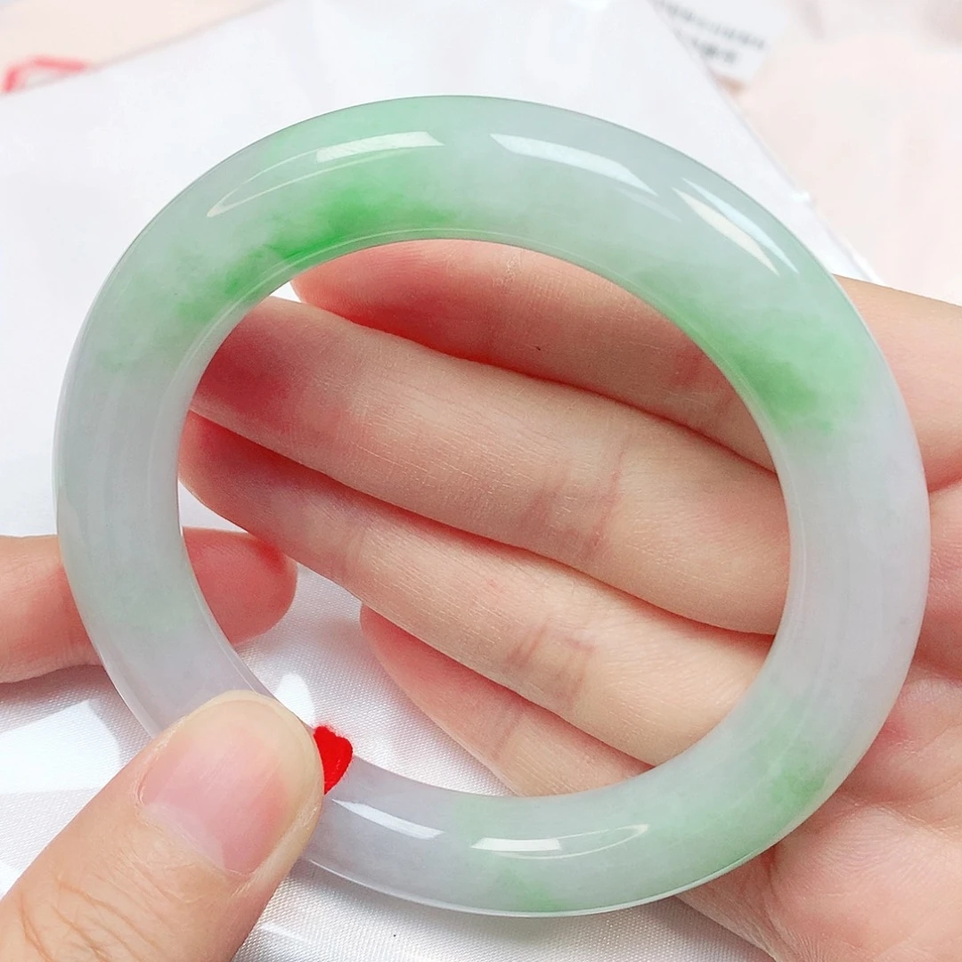 翡翠未镶嵌手镯抖音106