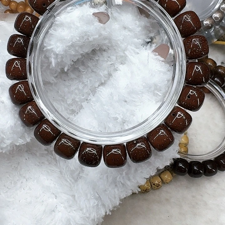 星月菩提手串385王者巧克力星月菩提10桶单圈