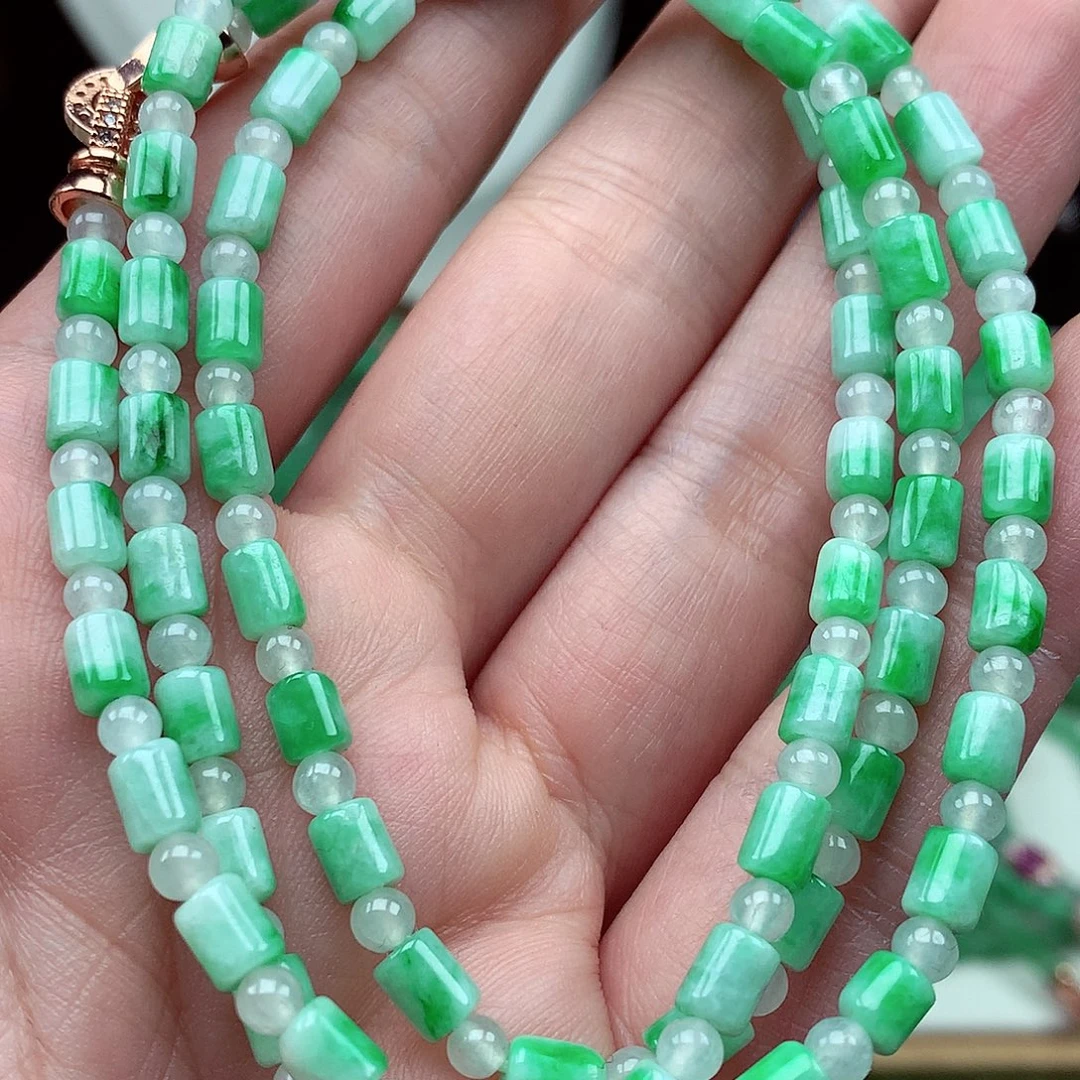 翡翠未镶嵌毛衣链翡翠