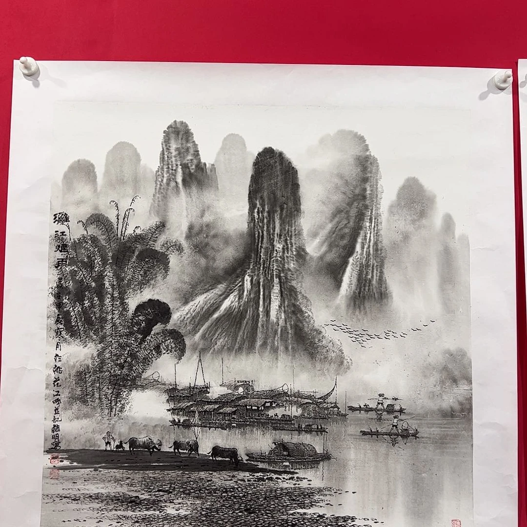 国画尘*莫桂明四尺斗方作品