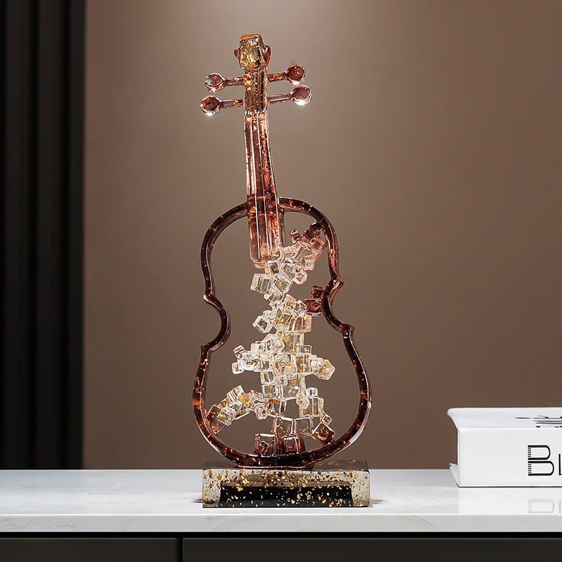 小提琴创意摆件高级感客厅落地轻奢高档玄关酒柜办公室桌面装饰品