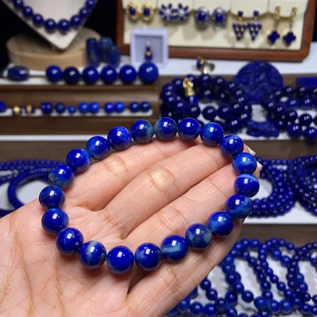 青金石未镶嵌老矿玉化手串9mm+