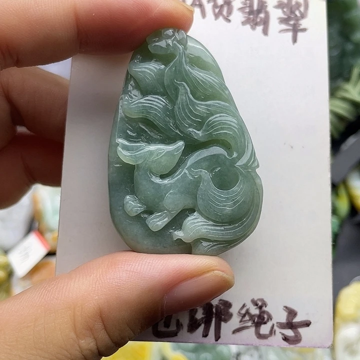 颈饰未镶嵌翡翠天然翡翠