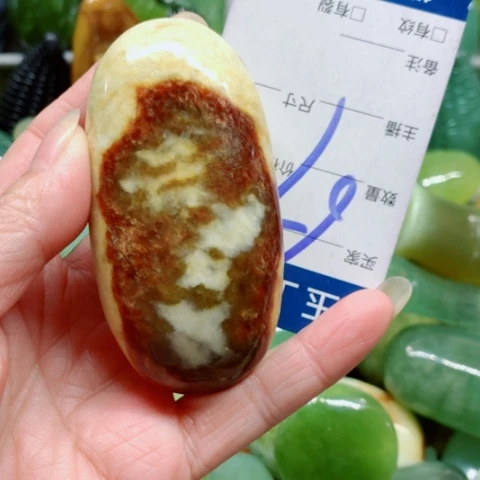 蛇纹石玉未镶嵌手把件