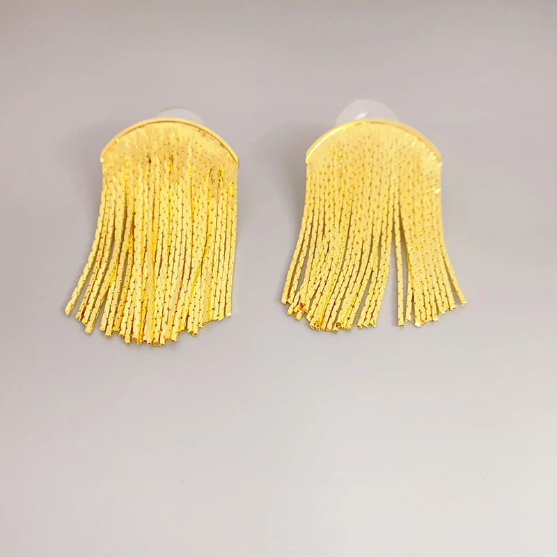 925银耳饰 欧美时尚流苏气质耳钉925银针高级感链条设计师款耳饰