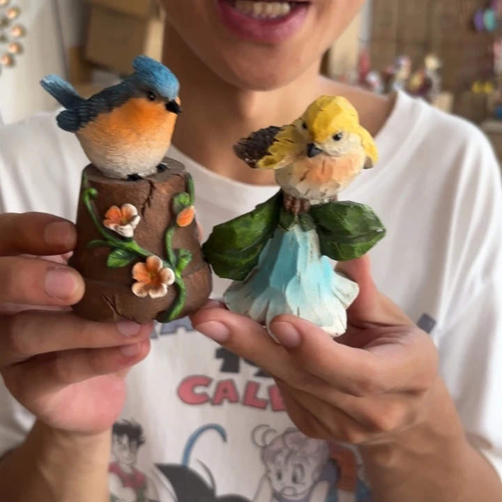 摆件样品样品样品花盆小鸟