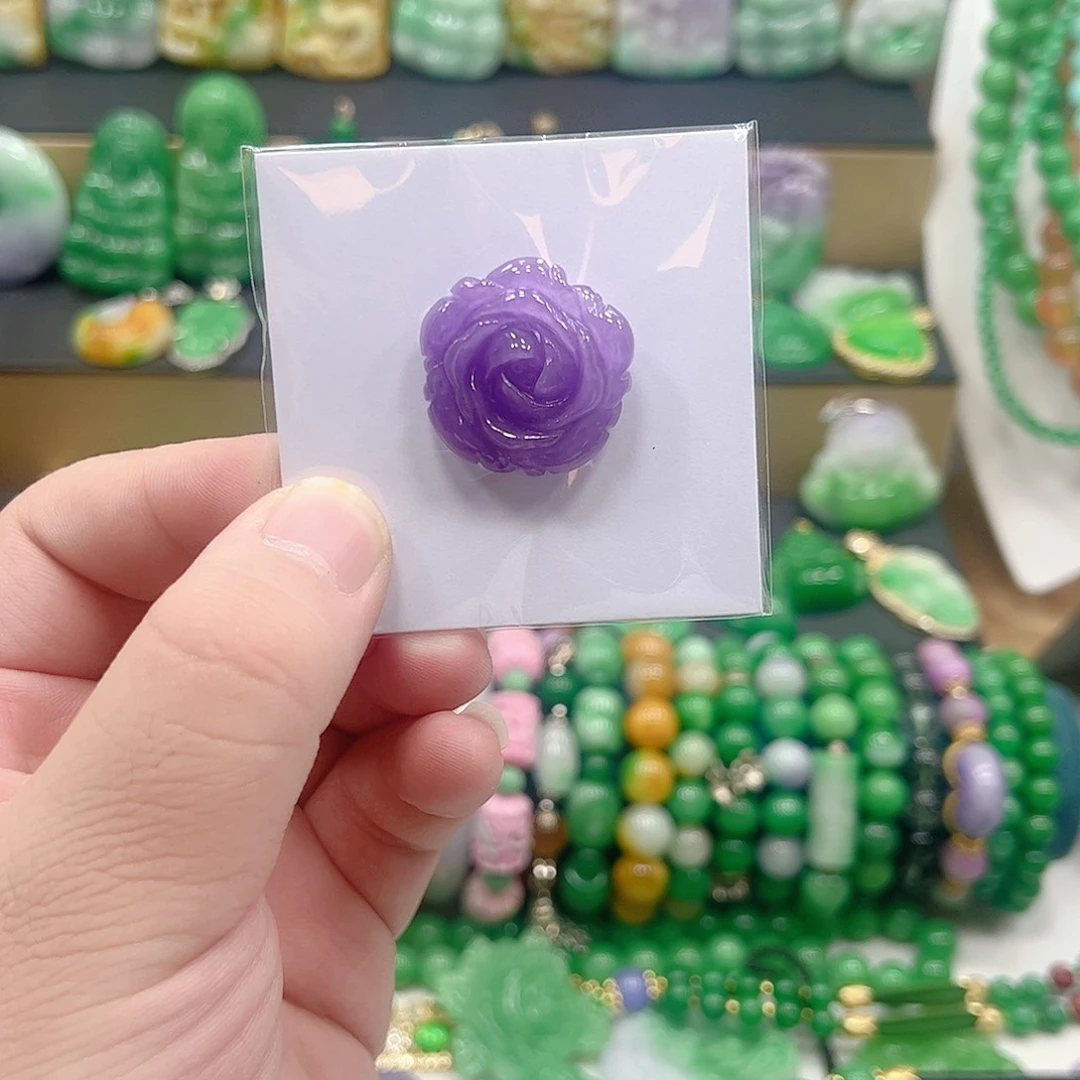 吊坠(赠链)银S925镶嵌翡翠