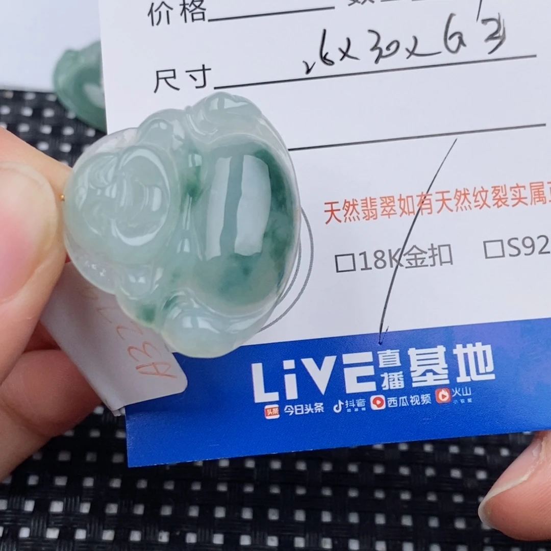 大***苗翡翠18K金镶嵌颈饰
